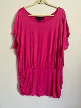Colleen Lopez Tunic 2X Artsy Boho Barbie Draped Y2K Minimalist Comfy Casual Chic